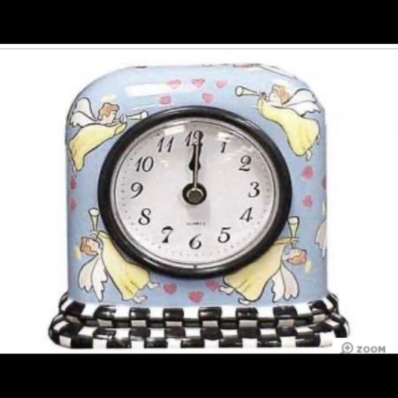 NWT PATRICIA DUPONT CERAMIC HANDPAINT CLOCK ANGELS - Picture 9 of 9